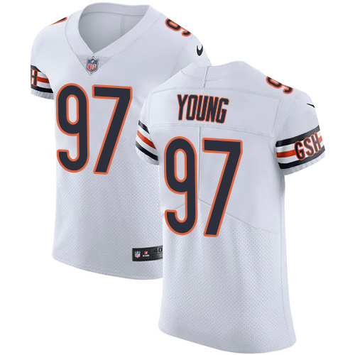 Nike Bears #97 Willie Young White Men's Stitched NFL Vapor Untouchable Elite Jersey - Click Image to Close